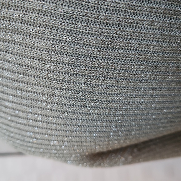 Vintage Silver Beaded Belldini Silk Sweater - Size Medium - Picture 13 of 13